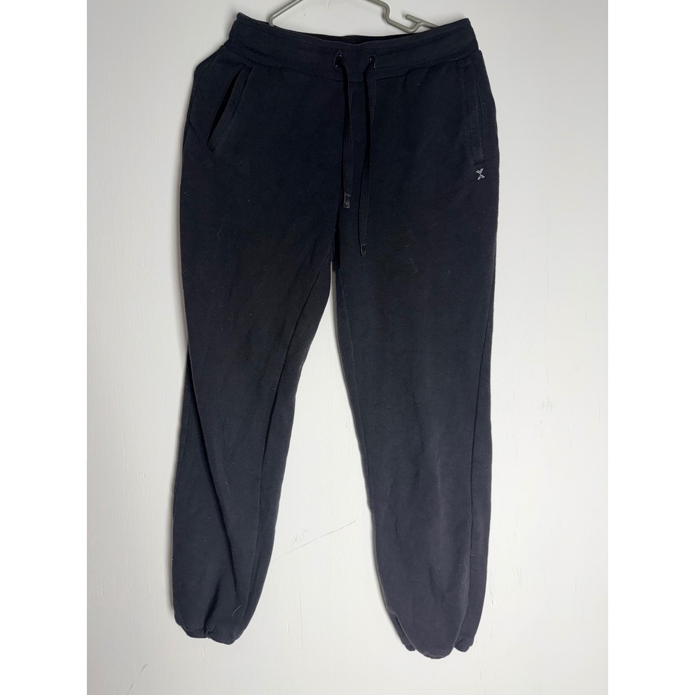 Xersion Mens Black Fleece Joggers Small Activewear Sweatpants Drawstring Pockets